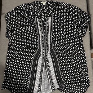 Max Studio Black and White Polka Dot Women's Top
